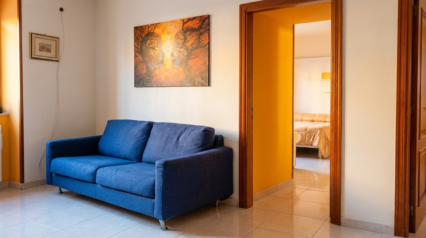 Zona living con divano — La Dimora del Partenio
